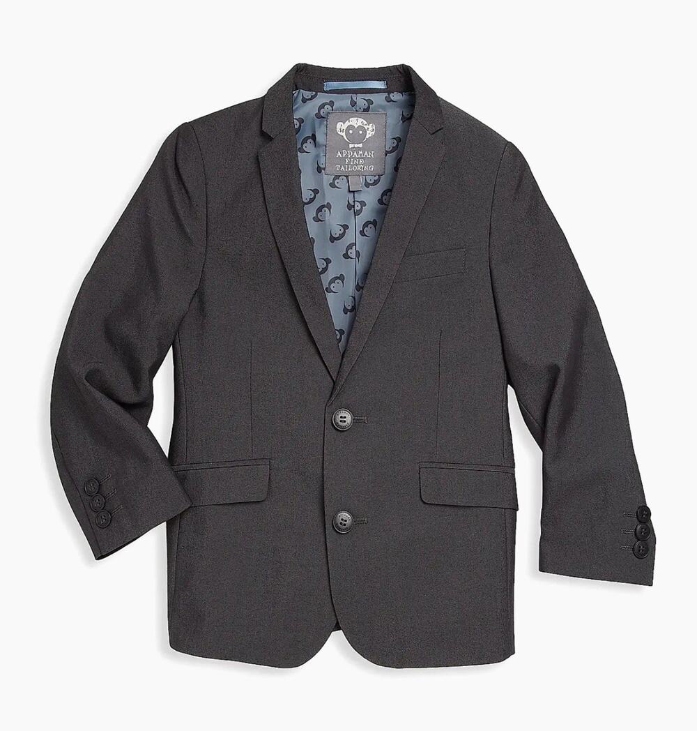 Appaman Fine Tailoring Dark Gray Suit Blazer Jacket Boys Size 10
